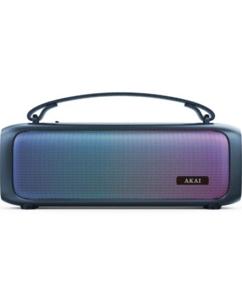 Akai ABTS-08BL Μπλε φορητό ηχείο Bluetooth με AWS, USB, AUX, FM, LED-8W RMS