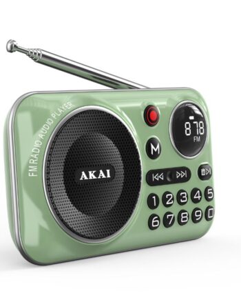 Akai APR-500 Φορητό ραδιόφωνο με Bluetooth, USB, TF, REC, έξοδο ακουστικών και οθόνη – 2.5W