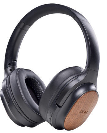 Akai BTH-W150ANC Ασύρματα over ear αναδιπλούμενα bamboo ακουστικά με Bluetooth, ΑNC, NTC, handsfree και Hifi Stereo Sound